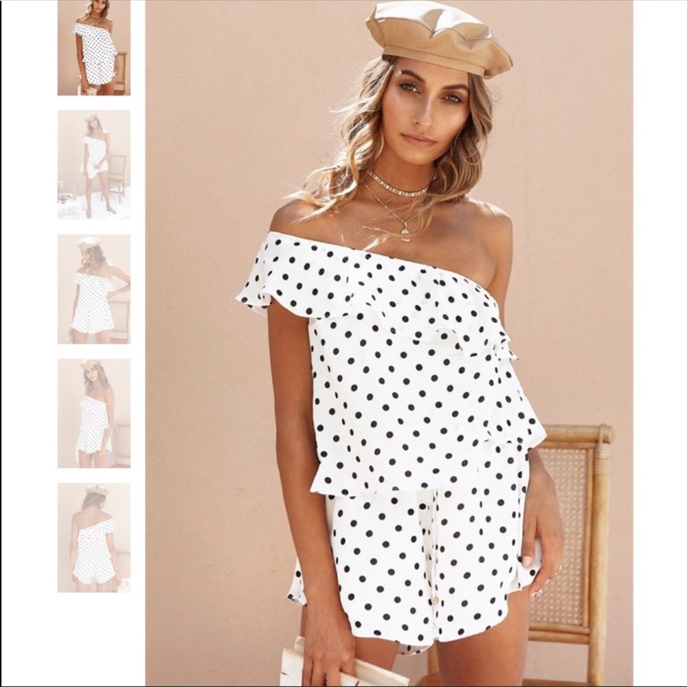 Sabo Skirt Polka Dot Romper NWT